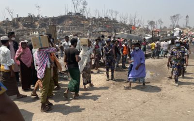 Massive fire leaves some 45,000 Rohingya refugees without shelter