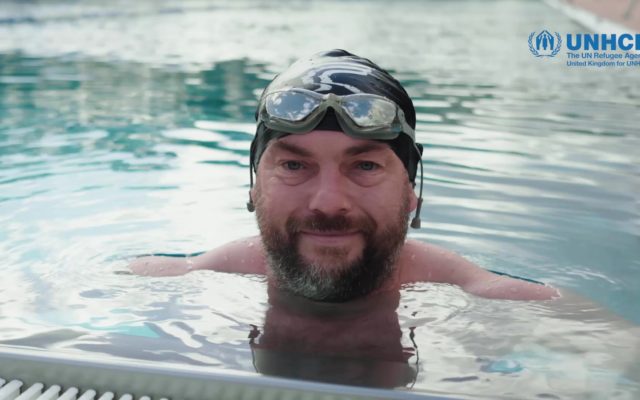 UK for UNHCR supporter James Overton is raising money for refugees by swimming 30 miles from Land's End to the Isles of Scilly.