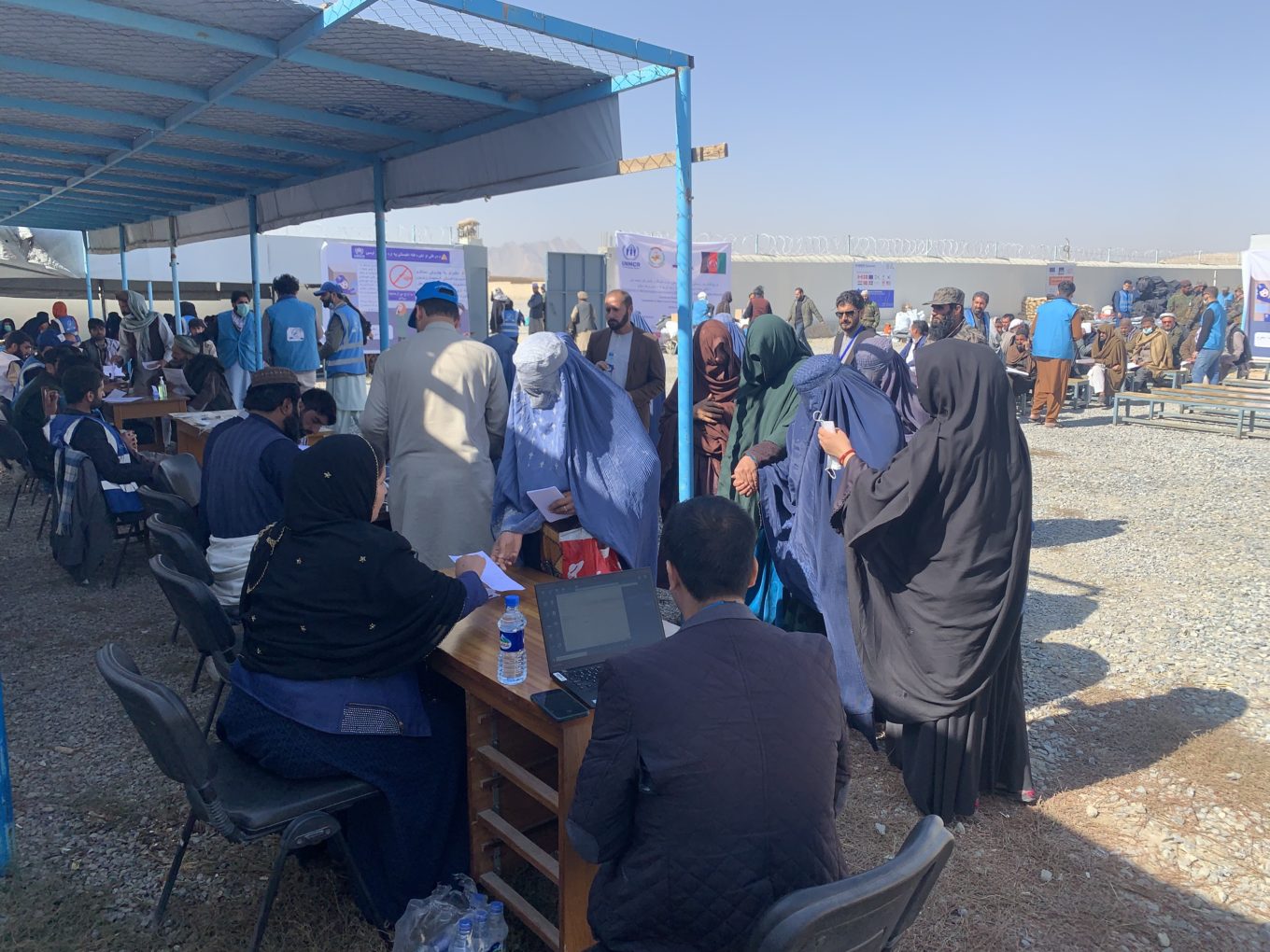 Afghanistan. Displaced Afghans receive assistance from UNHCR as winter looms