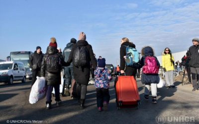 A mother from Kyiv finds safety in Poland after days on the road