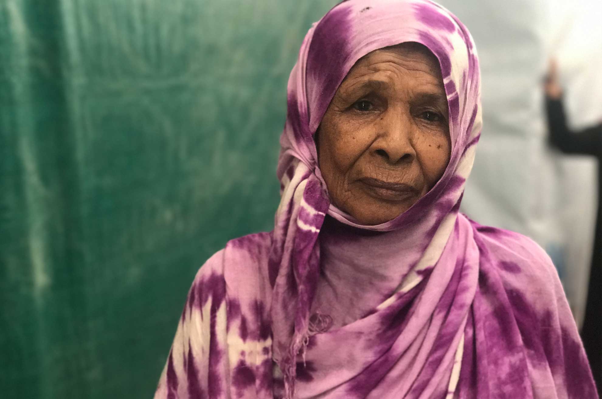 emeni grandmother Hadiya lives in an unfinished building in the port city of Aden